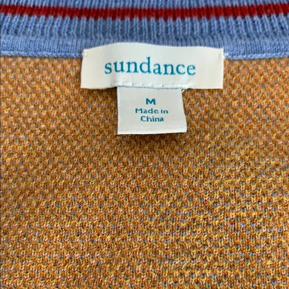 Sundance Fairlee Preppy Blue Floral VNeck Sweater Vest Women’s Medium Academa - Picture 6 of 7